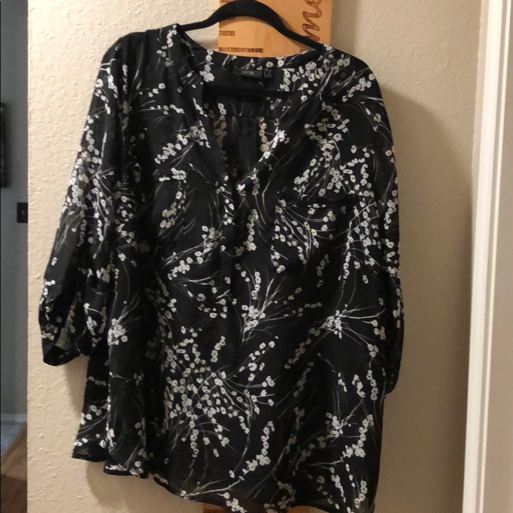 Semi sheer black shirt